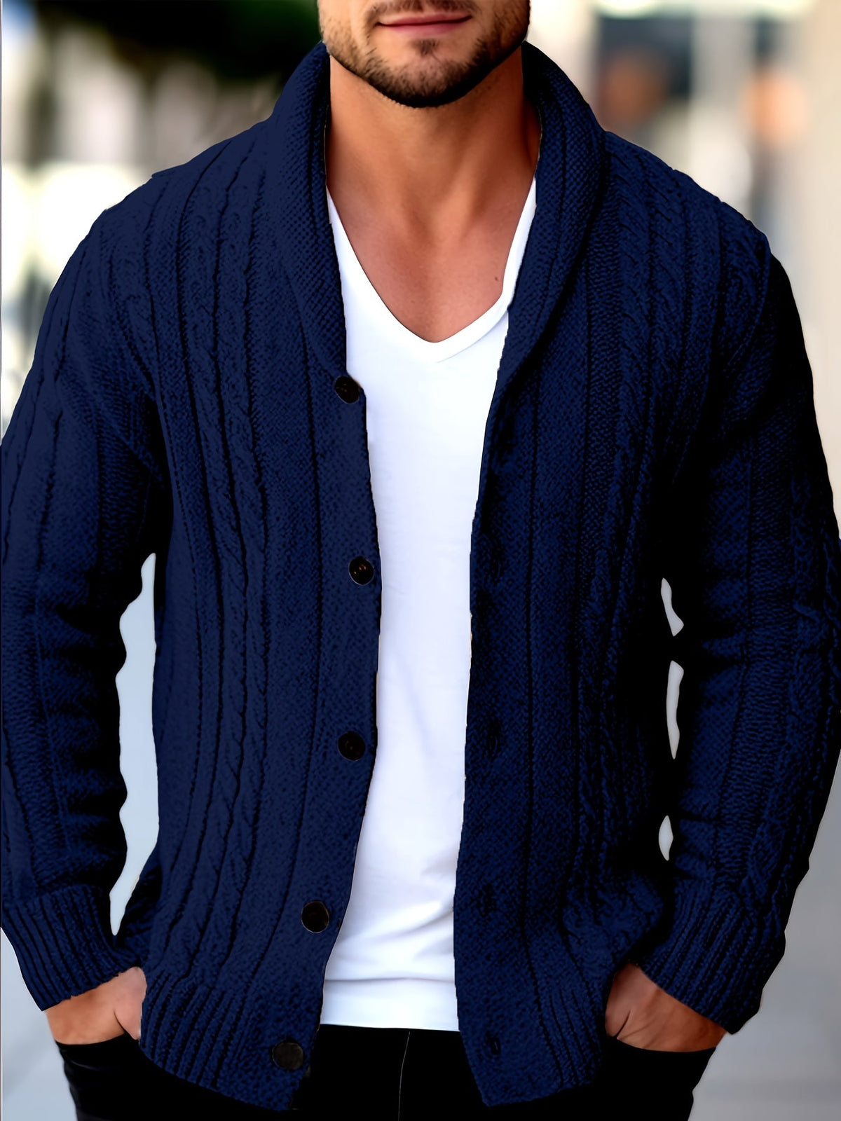 Larry - Casual Knit Cardigan | By Mason & Reed London