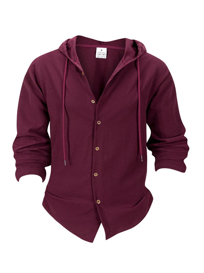 Denzel - Casual Outdoor Hooded Button Shirt | By Mason & Reed London