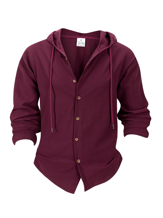 Denzel - Casual Outdoor Hooded Button Shirt | By Mason & Reed London