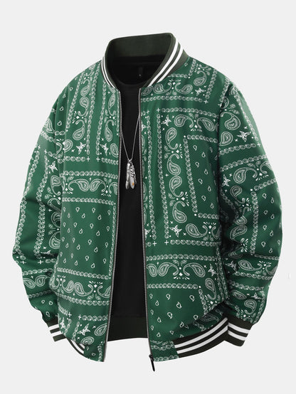 Kevin - Vintage Paisley Baseball Jacket | By Mason & Reed London