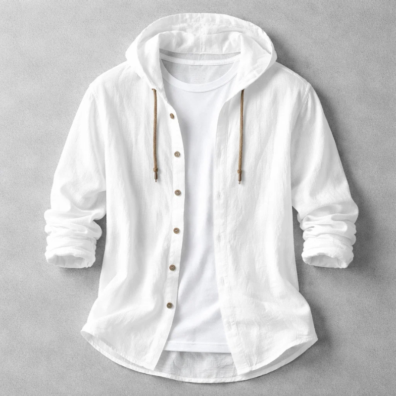 Brennan - Button-Up Hoodie Shirt | By Mason & Reed London