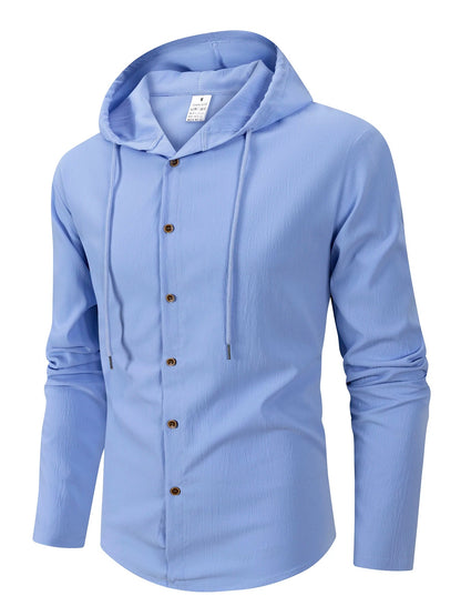 Denzel - Casual Outdoor Hooded Button Shirt | By Mason & Reed London