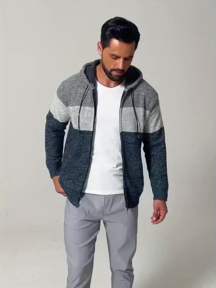 Clinton - Colour Block Hooded Jacket | By Mason & Reed London