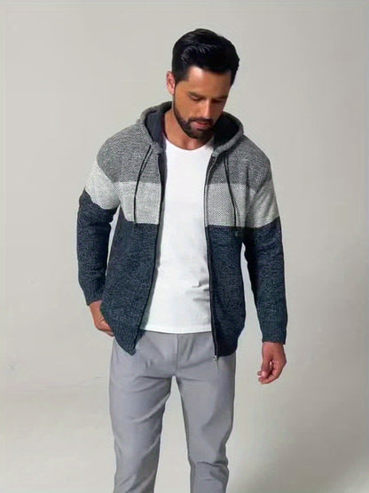 Clinton - Colour Block Hooded Jacket | By Mason & Reed London