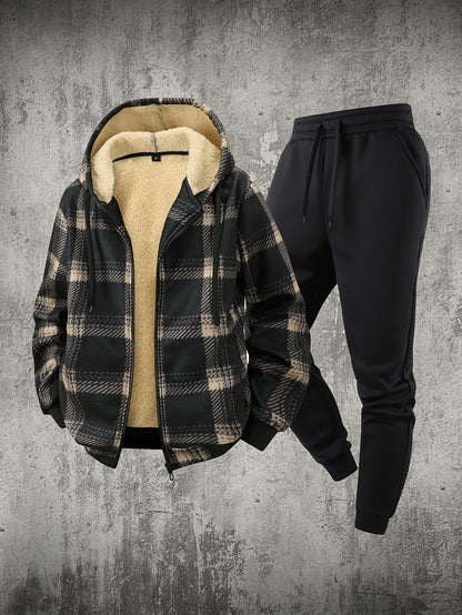 Randall - Casual Check Hooded Set | By Mason & Reed London