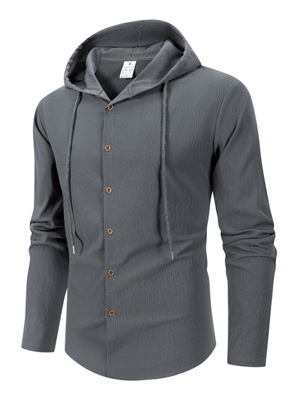 Denzel - Casual Outdoor Hooded Button Shirt | By Mason & Reed London