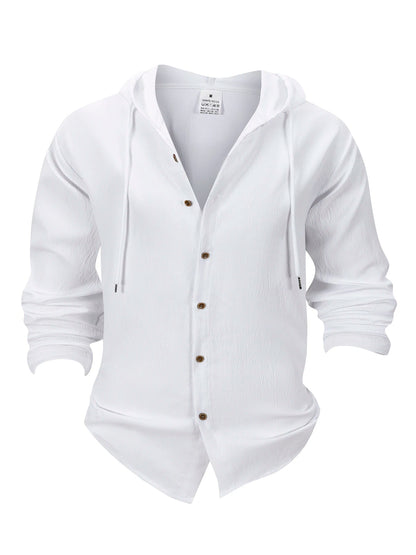 Denzel - Casual Outdoor Hooded Button Shirt | By Mason & Reed London