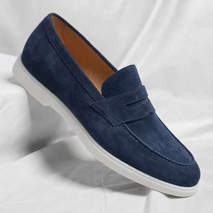 Fallon - Classic Suede Penny Loafers | By Mason & Reed London