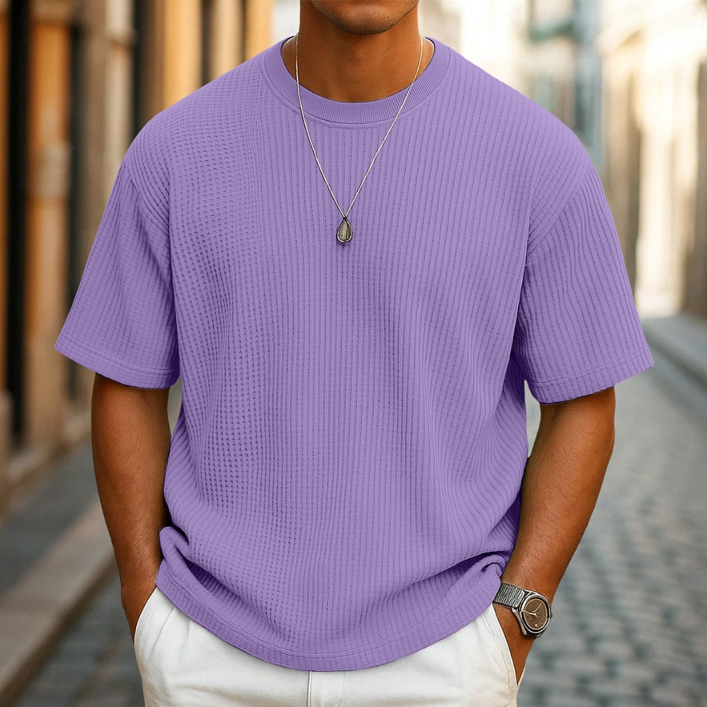 Willie - Waffle Knit Summer T-Shirt | By Mason & Reed London