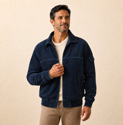 Ricky - Classic Textured Zip Jacket | By Mason & Reed London