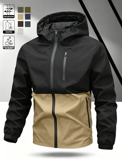 Darren - Colour Block Hooded Jacket | By Mason & Reed London