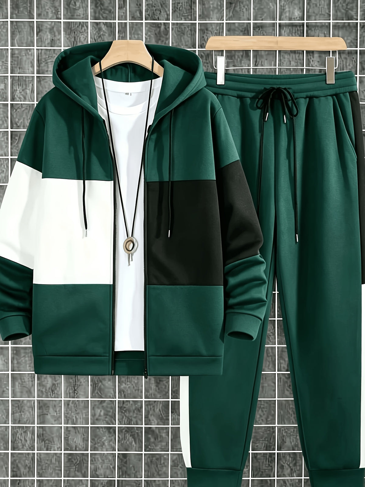 Walter - Colour Block Casual Hooded Set | By Mason & Reed London