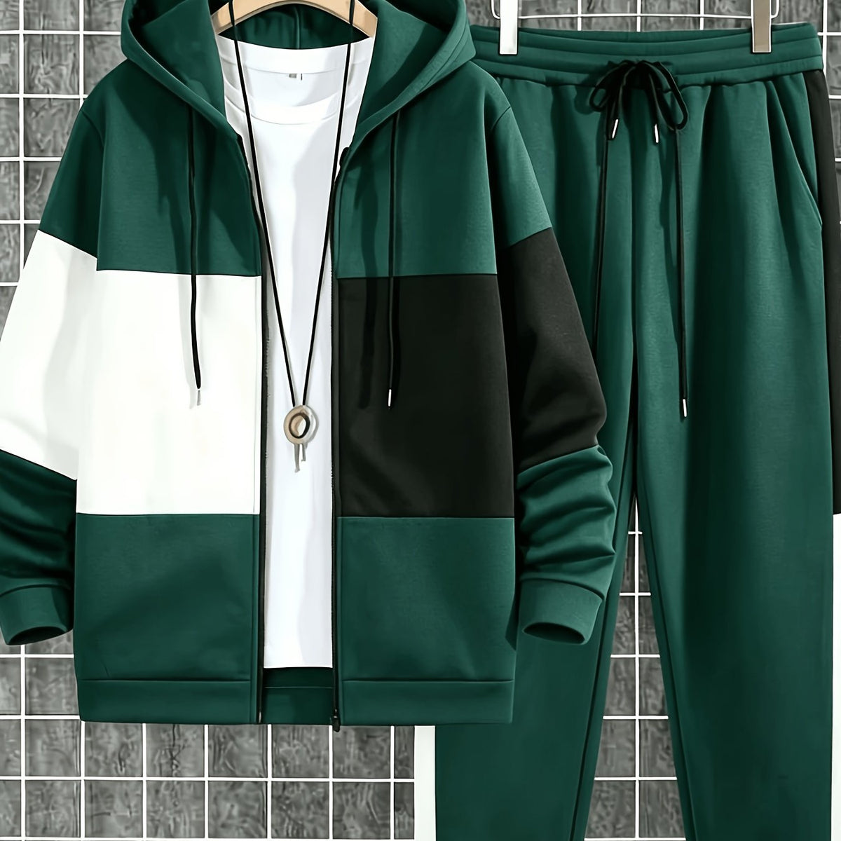 Walter - Colour Block Casual Hooded Set | By Mason & Reed London