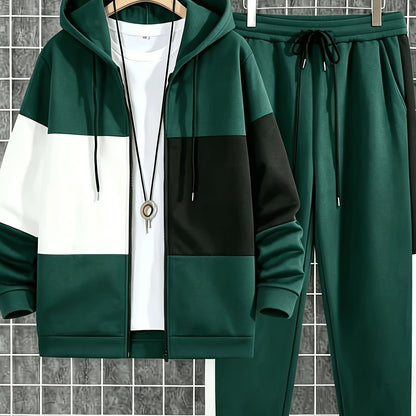 Walter - Colour Block Casual Hooded Set | By Mason & Reed London