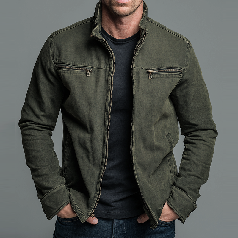 Kyle - Vintage Zip Utility Jacket | By Mason & Reed London