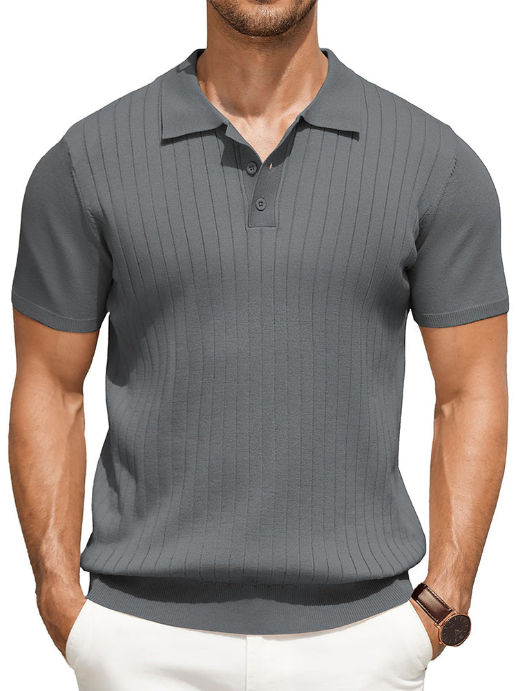 Dex - Casual Ribbed Knitted Polo | By Mason & Reed Londono