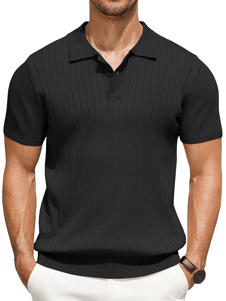 Dex - Casual Ribbed Knitted Polo | By Mason & Reed Londono