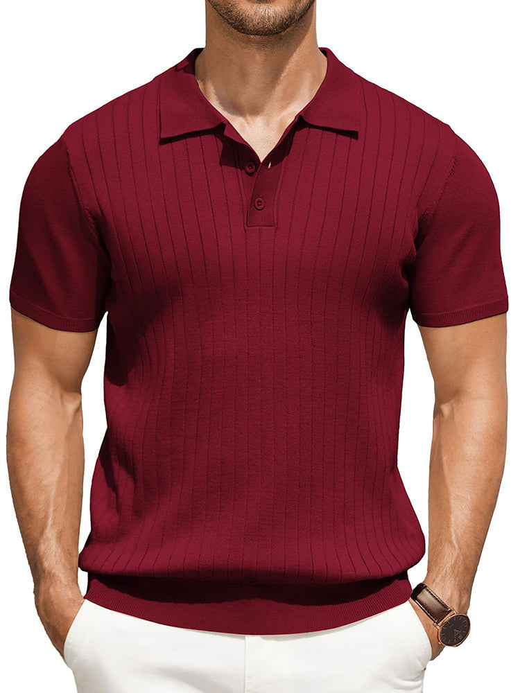 Dex - Casual Ribbed Knitted Polo | By Mason & Reed Londono