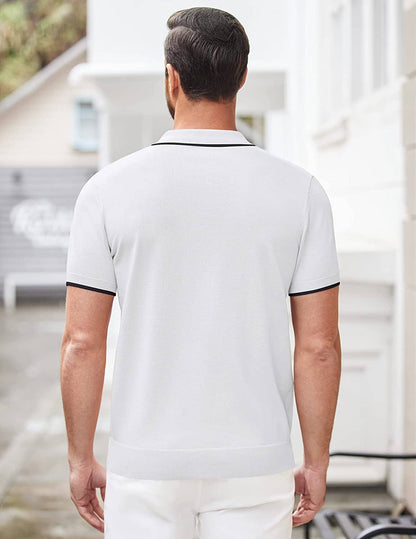 Miller - Modern Knit Zipper Polo | By Mason & Reed London