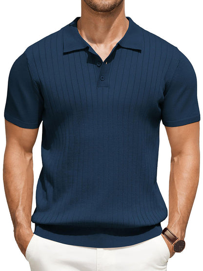 Dex - Casual Ribbed Knitted Polo | By Mason & Reed Londono