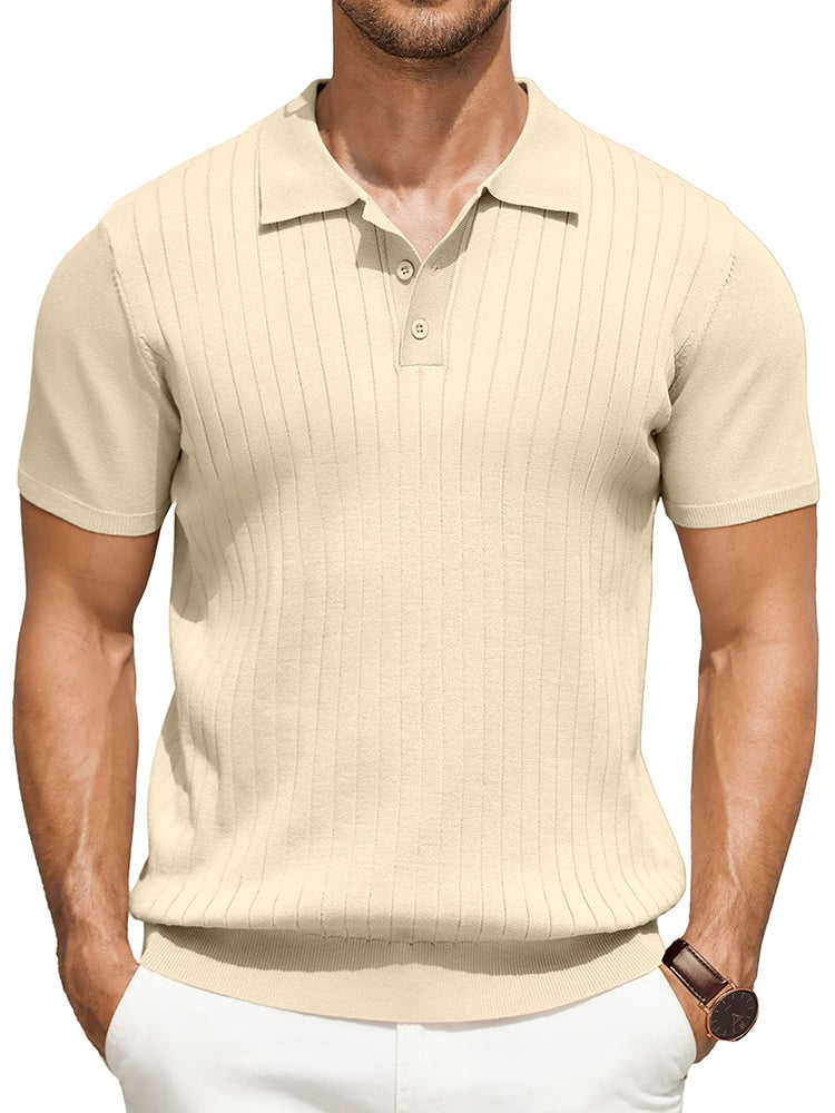 Dex - Casual Ribbed Knitted Polo | By Mason & Reed Londono