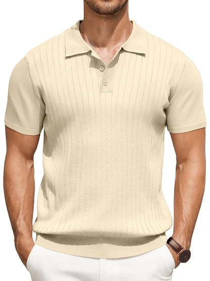 Dex - Casual Ribbed Knitted Polo | By Mason & Reed Londono
