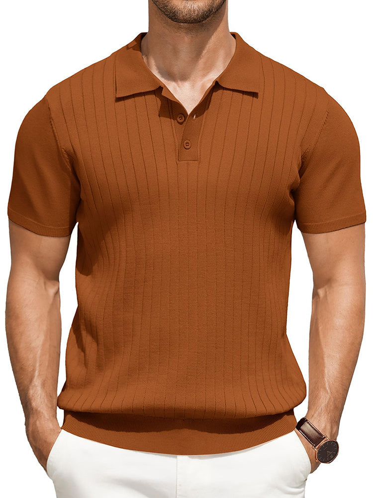 Dex - Casual Ribbed Knitted Polo | By Mason & Reed Londono