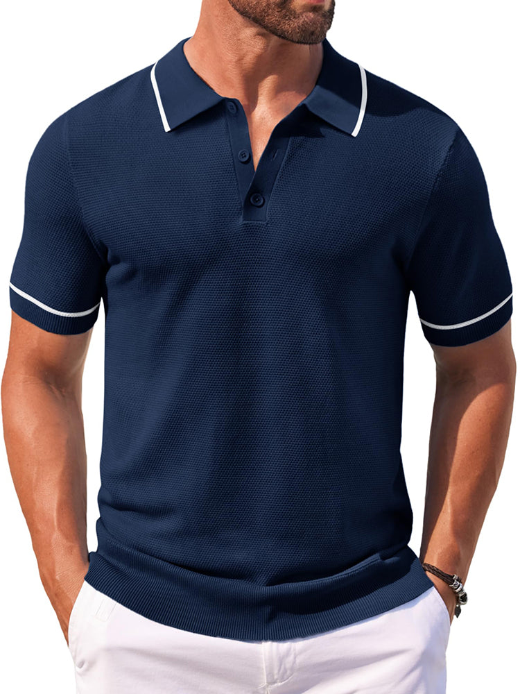 Math - Leisure Knit Golf Polo | By Julian & Claire Toronto