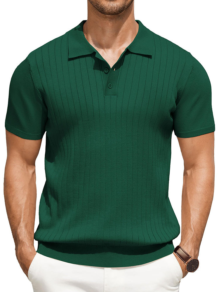 Dex - Casual Ribbed Knitted Polo | By Mason & Reed Londono