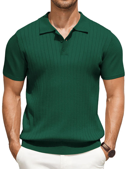 Dex - Casual Ribbed Knitted Polo | By Mason & Reed Londono