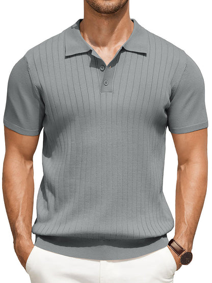 Dex - Casual Ribbed Knitted Polo | By Mason & Reed Londono