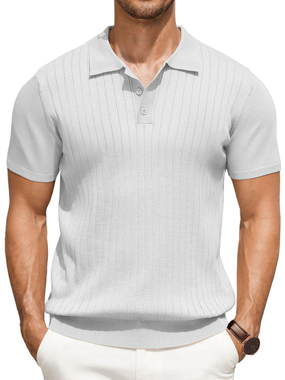 Dex - Casual Ribbed Knitted Polo | By Mason & Reed Londono