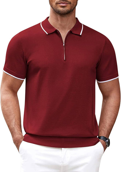 Miller - Modern Knit Zipper Polo | By Mason & Reed London