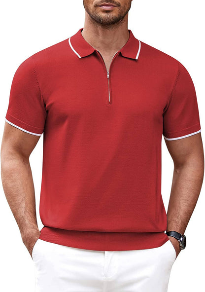 Miller - Modern Knit Zipper Polo | By Mason & Reed London