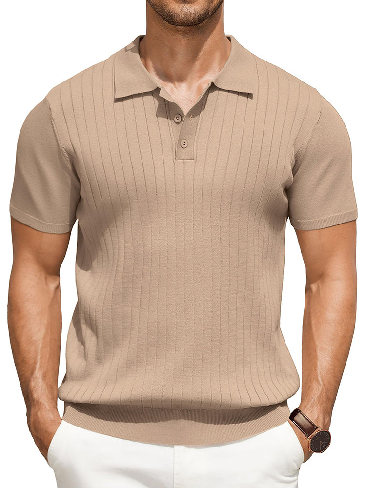 Dex - Casual Ribbed Knitted Polo | By Mason & Reed Londono
