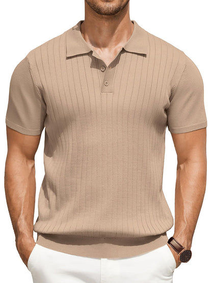 Dex - Casual Ribbed Knitted Polo | By Mason & Reed Londono