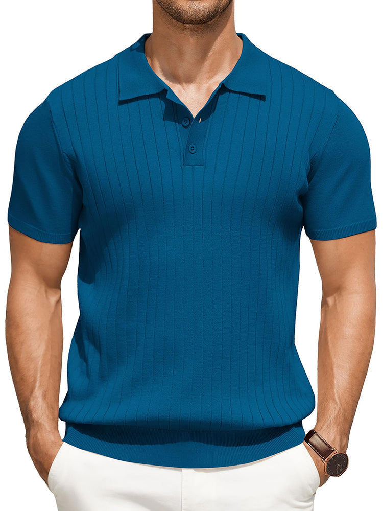 Dex - Casual Ribbed Knitted Polo | By Mason & Reed Londono
