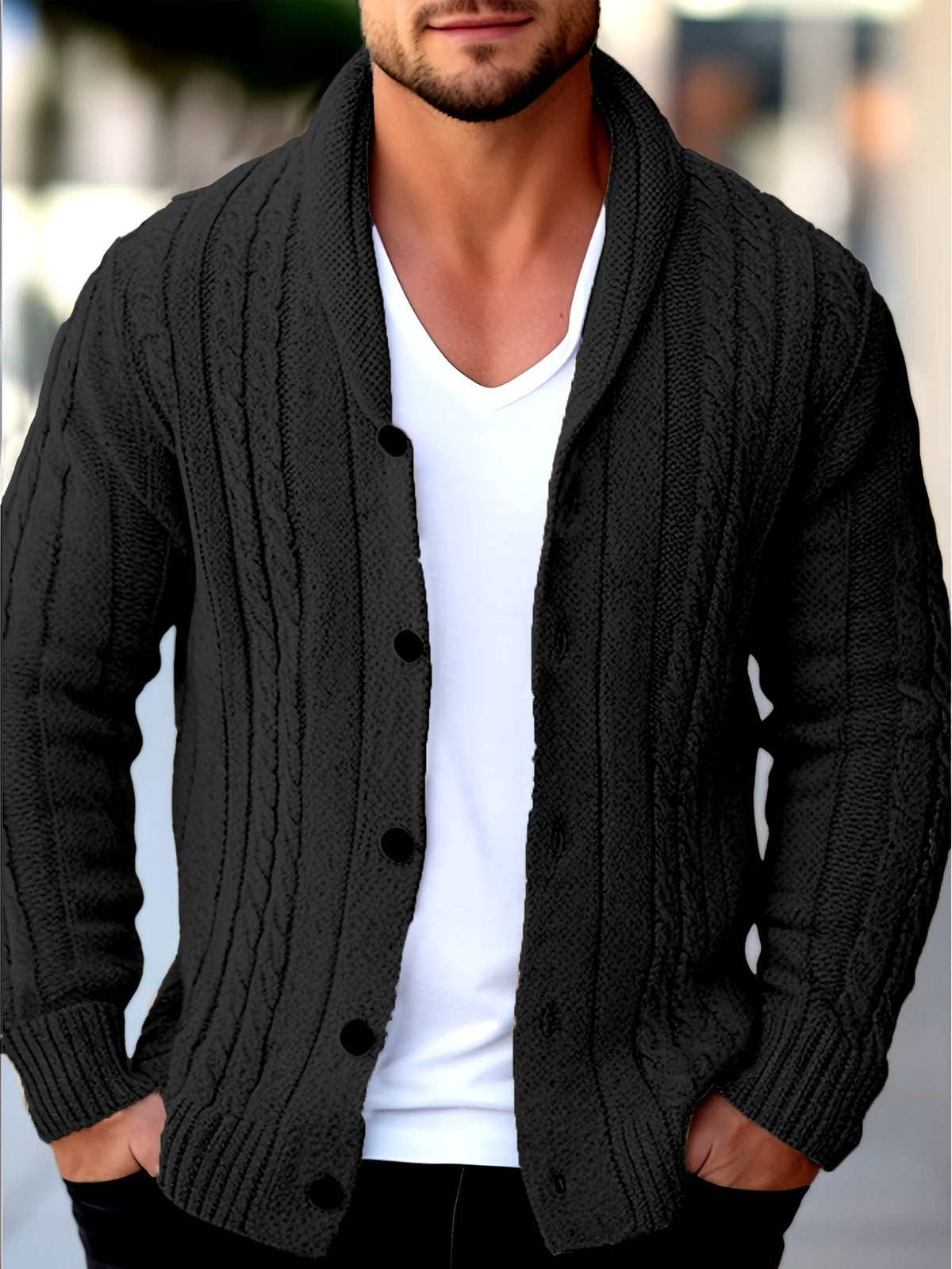 Larry - Casual Knit Cardigan | By Mason & Reed London