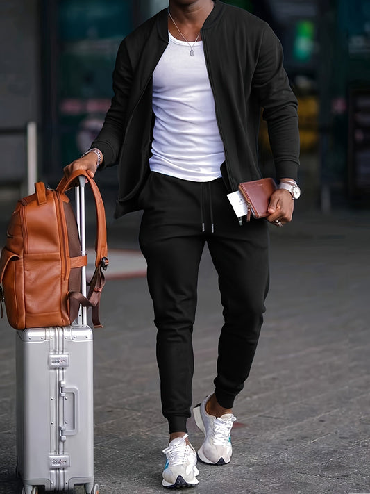 Danick – Casual Zip-Up Travel Tracksuit Set | By Mason & Reed London