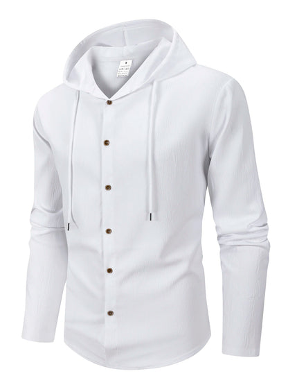 Denzel - Casual Outdoor Hooded Button Shirt | By Mason & Reed London