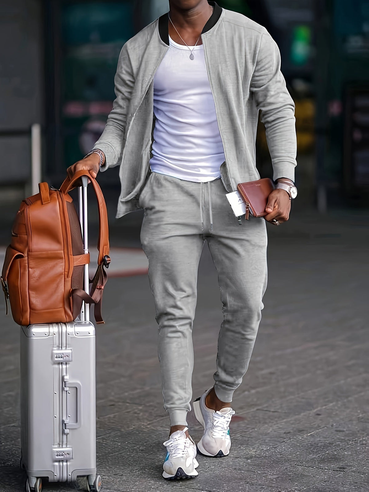 Danick – Casual Zip-Up Travel Tracksuit Set | By Mason & Reed London