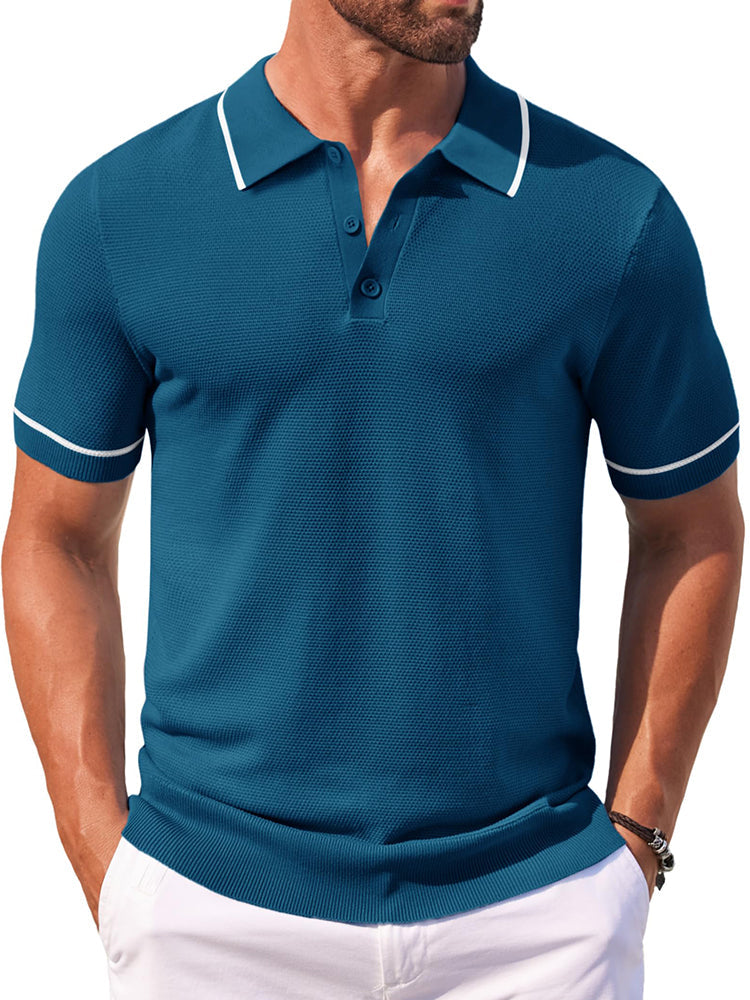 Math - Leisure Knit Golf Polo | By Julian & Claire Toronto