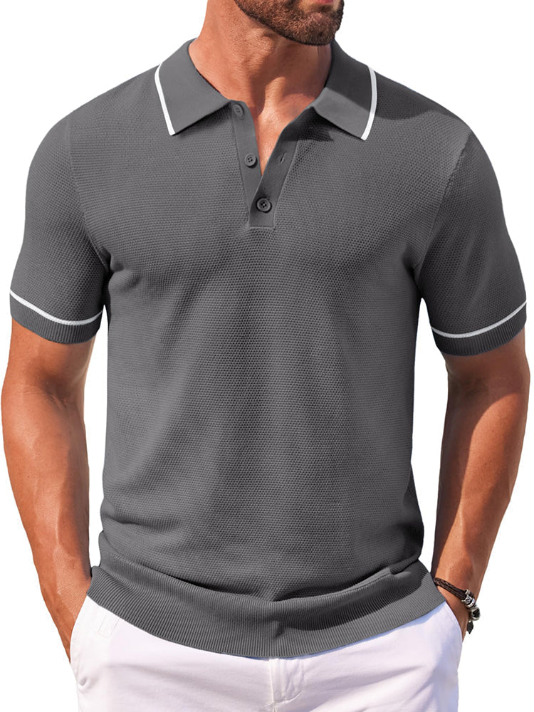 Math - Leisure Knit Golf Polo | By Julian & Claire Toronto