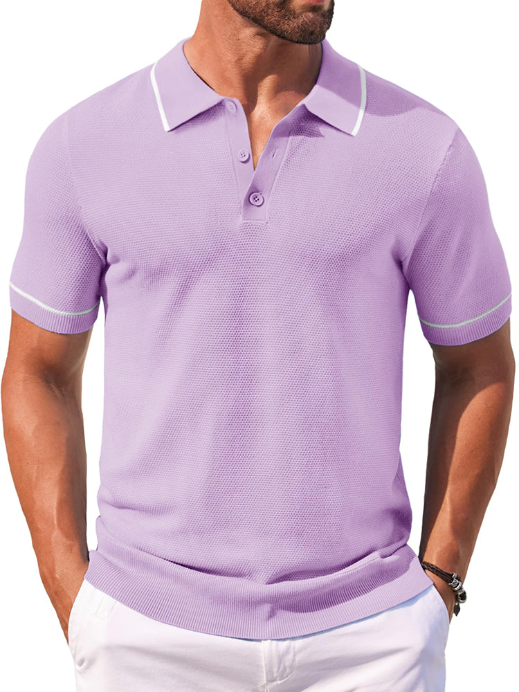 Math - Leisure Knit Golf Polo | By Julian & Claire Toronto