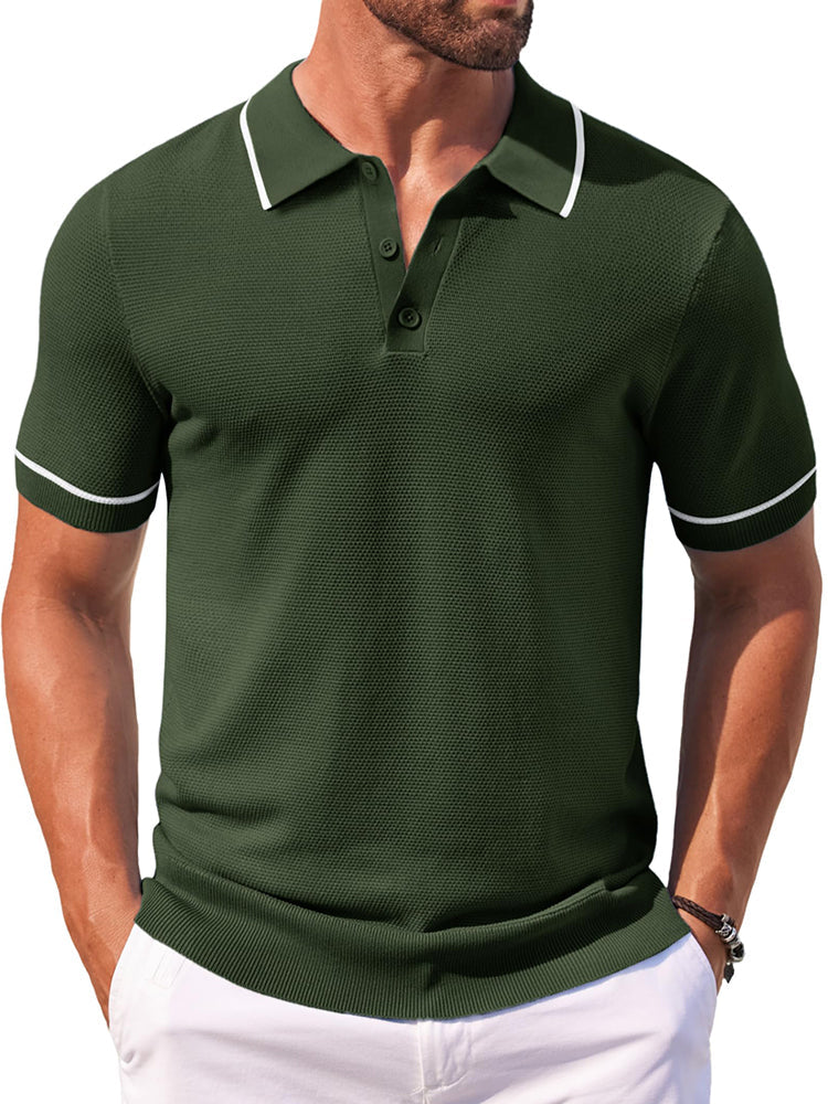 Math - Leisure Knit Golf Polo | By Julian & Claire Toronto