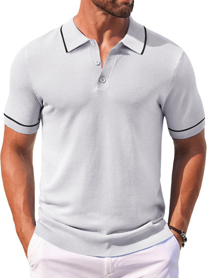 Math - Leisure Knit Golf Polo | By Mason & Reed London