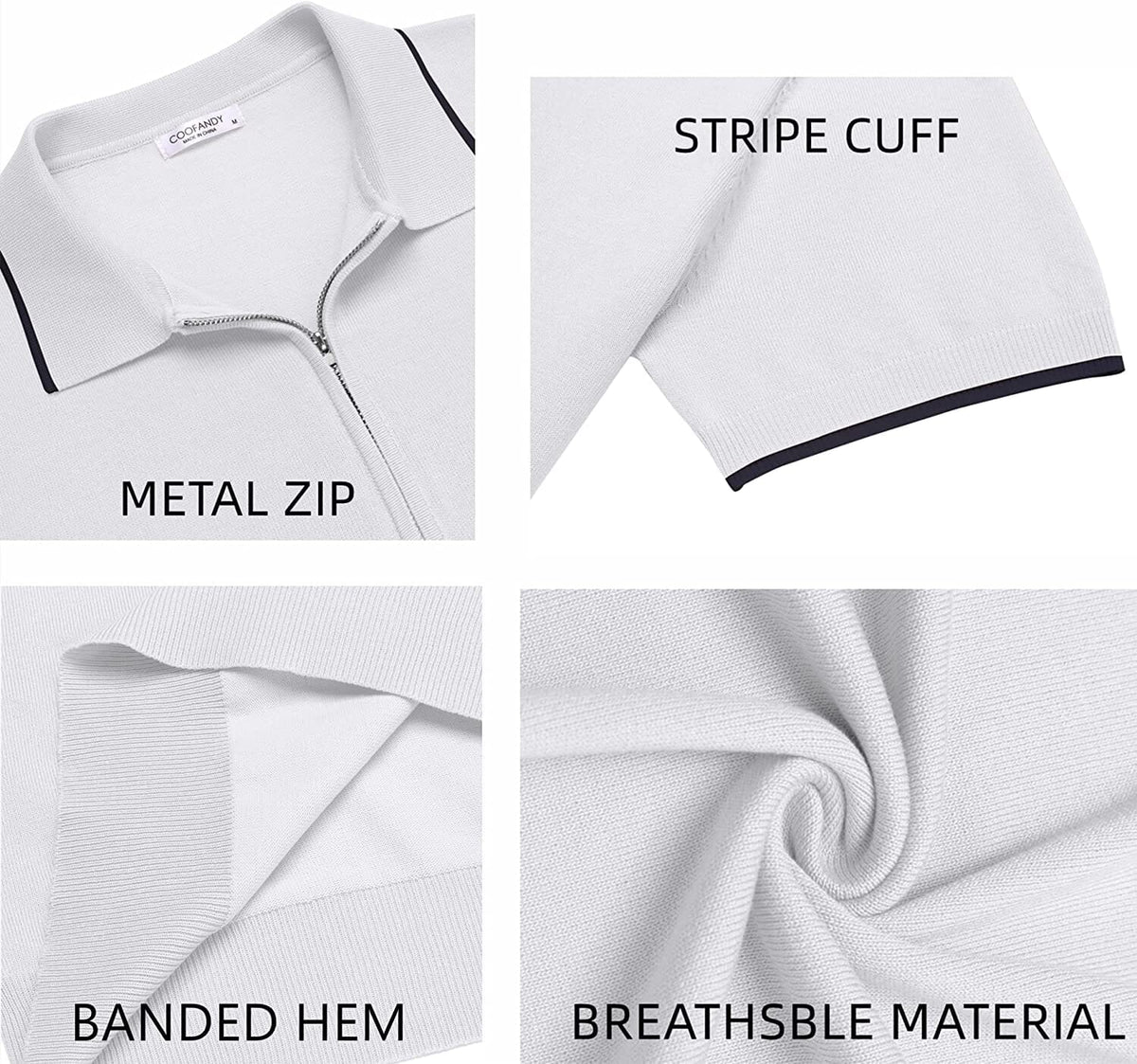 Miller - Modern Knit Zipper Polo | By Mason & Reed London