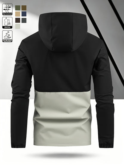 Darren - Colour Block Hooded Jacket | By Mason & Reed London