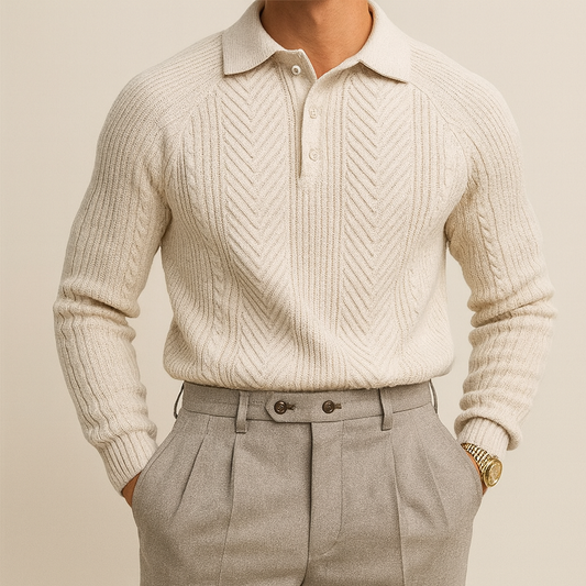 Adam - Heritage Polo Knit | By Mason & Reed London