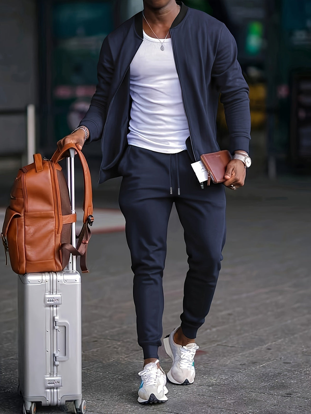Danick – Casual Zip-Up Travel Tracksuit Set | By Mason & Reed London